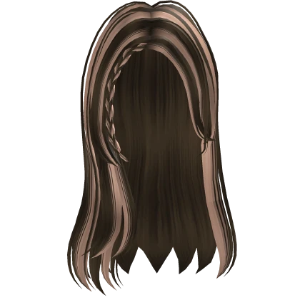 Y2K Braided Bang Mermaid Gyaru Hair Brown w Blonde