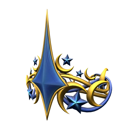 Blue Federation Star Crown (gold crown base)