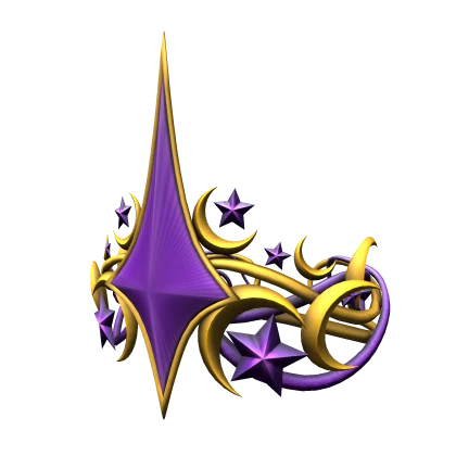 Purple Federation Star Crown (gold crown base)