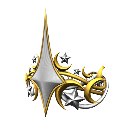 Platinum Federation Star Crown (gold crown base)