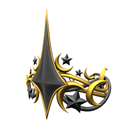 Black Federation Star Crown (gold crown base)