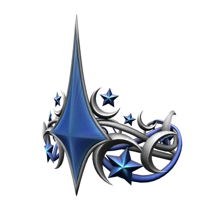 Blue Federation Star Crown (silver crown base)