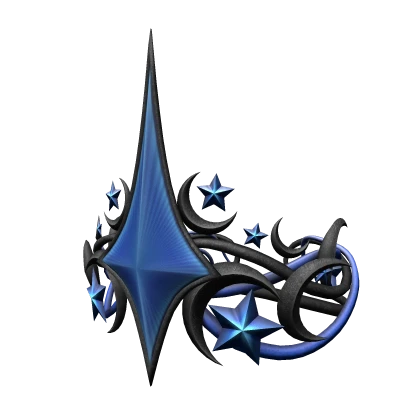 Blue Federation Star Crown (black crown base)