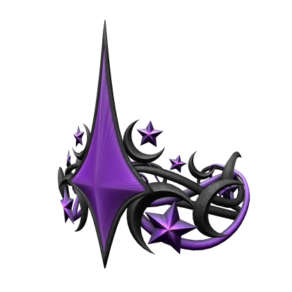 Purple Federation Star Crown (black crown base)