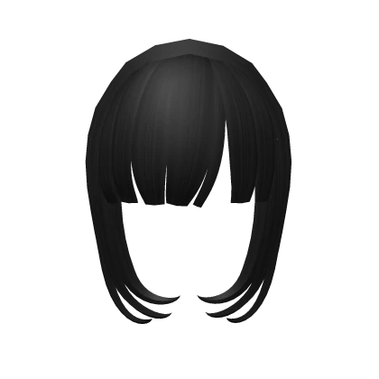 Gamer Girl Blunt Bangs - Black