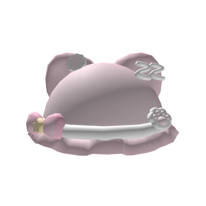  ♡ cute sleepy kitty bucket hat (pink)