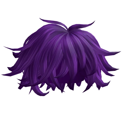 Messy grunge curly purple hair