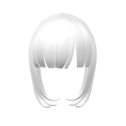 Gamer Girl Blunt Bangs - White