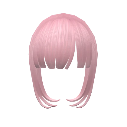 Gamer Girl Blunt Bangs - Pink