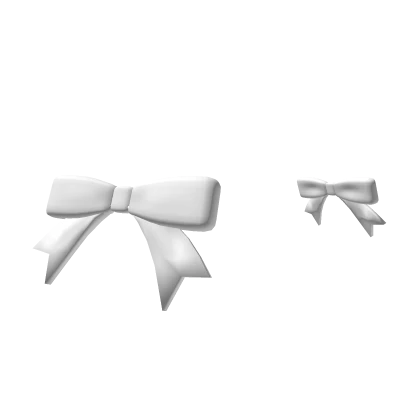 Cute White Double Bow