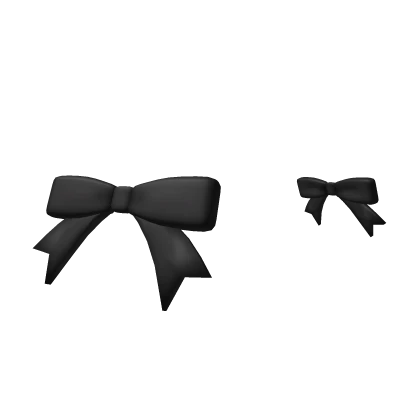 Cute Black Double Bow