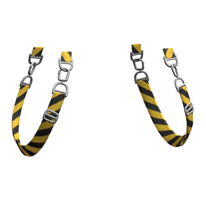 Caution Tape Suspender Waist Straps