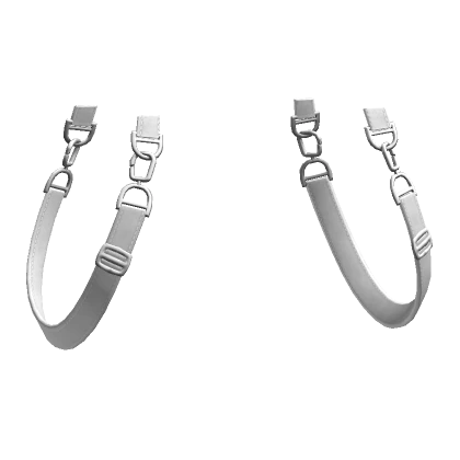 White Suspender Waist Straps