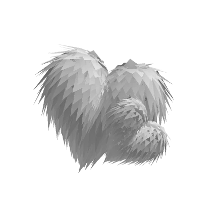 White Fluffy Heart Hairclip