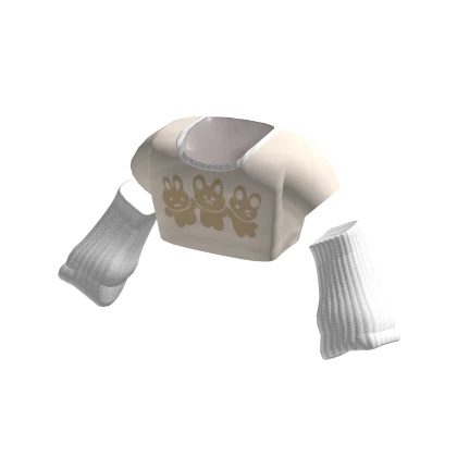 🍀Bunny Baby Tee w Armwarmers (Beige)
