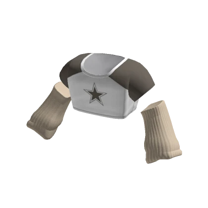 🍀Y2K Star Baby Tee w Armwarmers (Beige)