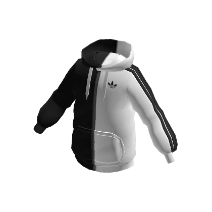 adidas Black + White Half and Half Sweater