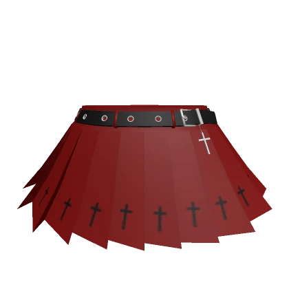 Chibi Doll Goth Skirt - Red Cross