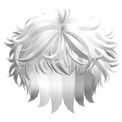 Stylish Fluffy Anime Hair in White