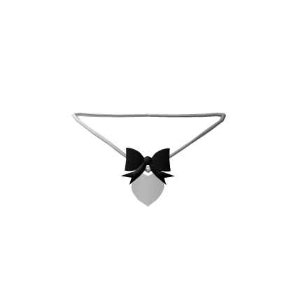 ♡ 3.0 black bow heart necklace