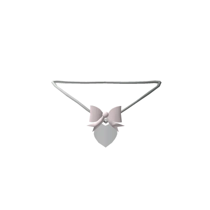 ♡ 3.0 pink bow heart necklace