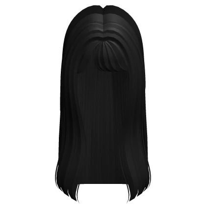 ❀ black straight hair with bangs