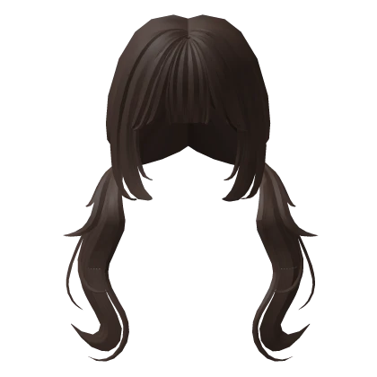 ♡ brown doll low pigtails