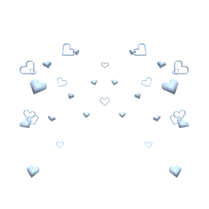 Light Blue Heart Confetti Aura