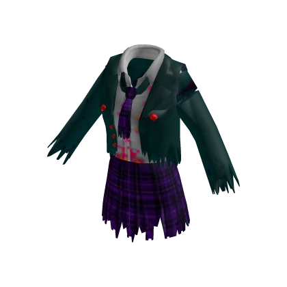 ✨Halloween Bloody Zombie School Uniform Green