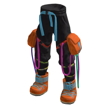 Cargo Miltec Pants Boots Black Multicolor 