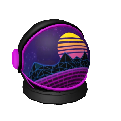 Astronaut Helmet Covered Visor Vaporwave Space