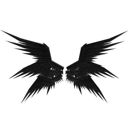 Black Angelic Six Wings