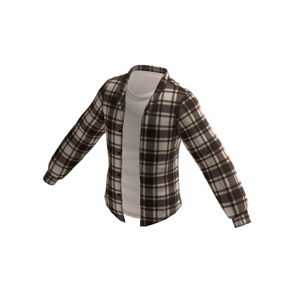 Brown & Tan Plaid Flannel Shirt