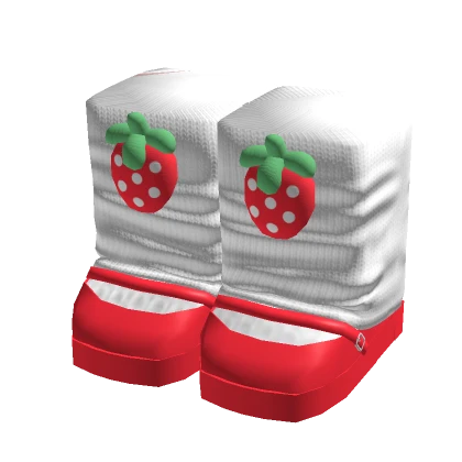 Strawberry Leg Warmers with Doll Shoes 3.0