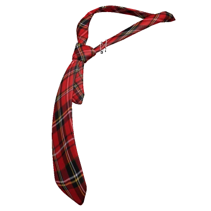 Chibi Doll Y2K Red Tartan Plaid Loose Tie