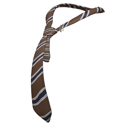 Chibi Doll Y2K Brown Stripe Loose Tie