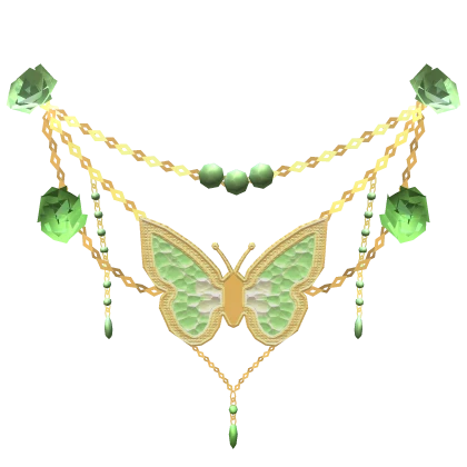 Luxury Butterfly Necklace (Green)