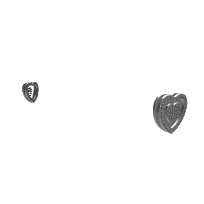 Silver Heart Diamond Stud Earrings