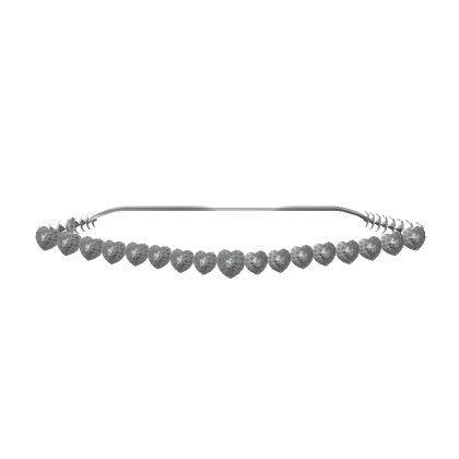 Silver Heart Diamond Waist Chain