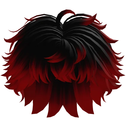 Black and Red Fluffy Messy Hair