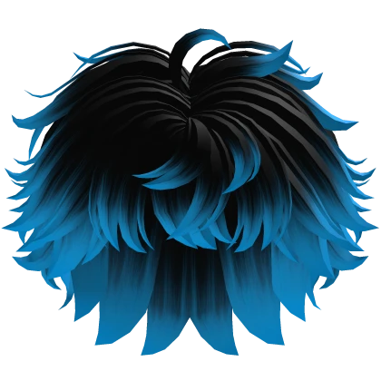 Black and Blue Fluffy Messy Hair