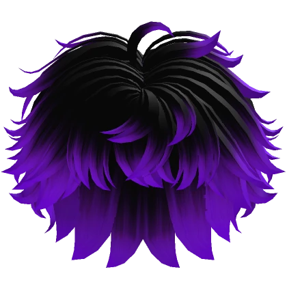 Black and Purple Fluffy Messy Hair