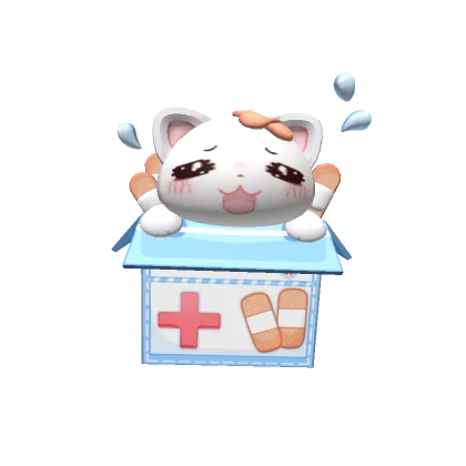 Cute Kitty in Bandaid Box