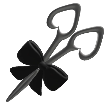 ♡ : prop scissors with black bow 