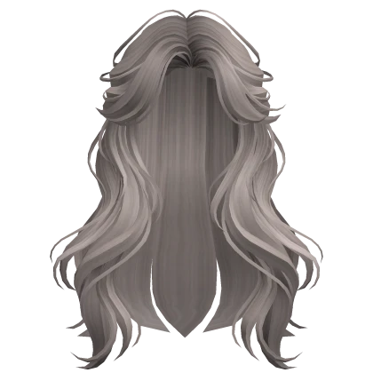 Ash Half-Up Wavy Hair