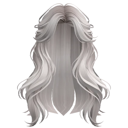 Silver Half-Up Wavy Hair