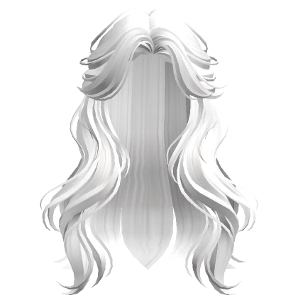 White Half-Up Wavy Hair