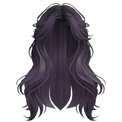 Purple Half-Up Wavy Hair