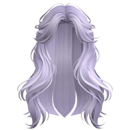 Light Purple Half-Up Wavy Hair