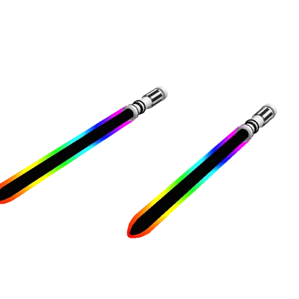 Holdable Dual Rainbow Gamer Laser Swords Light